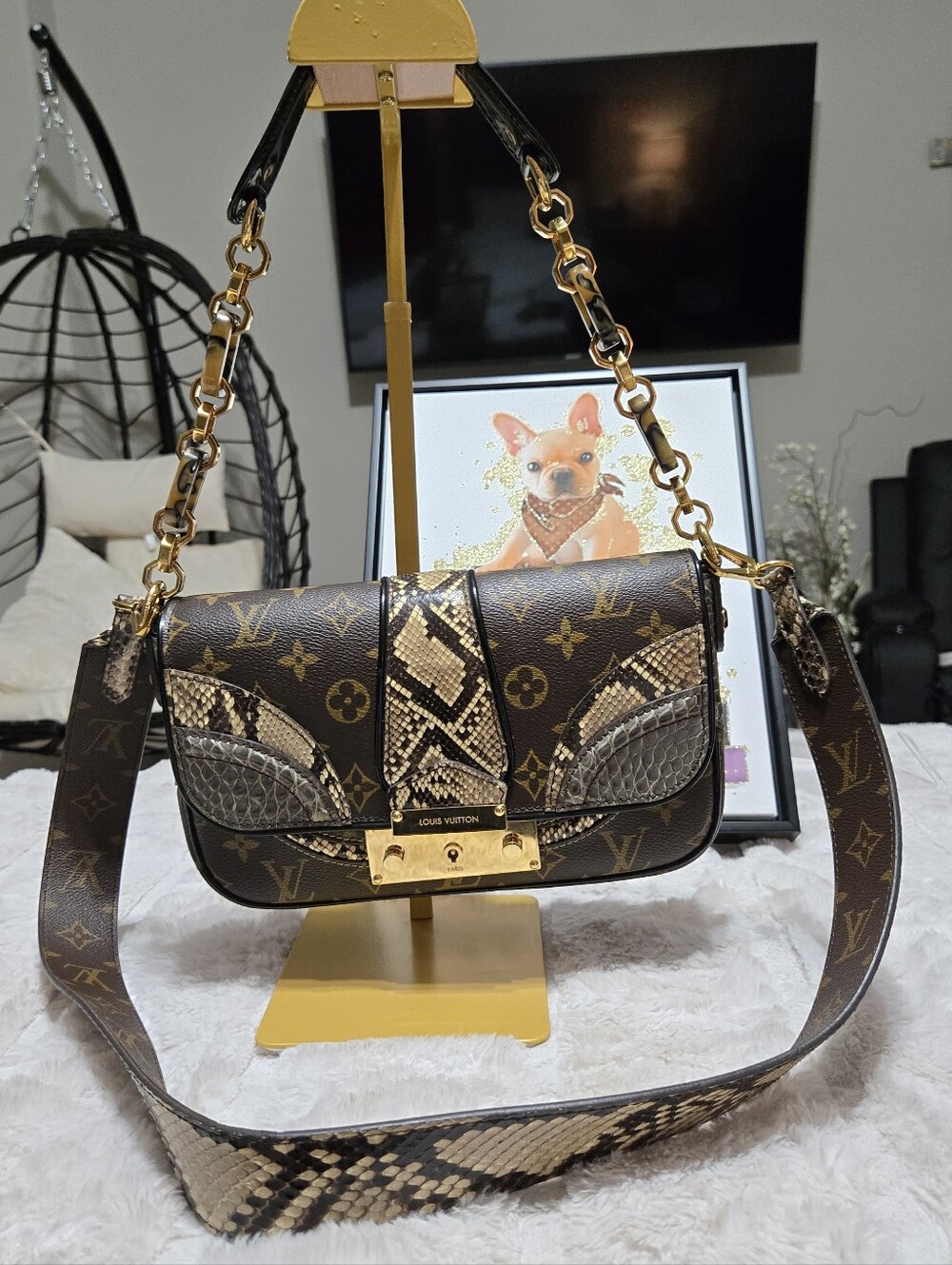 🦄 ULTRA RARE Louis Vuitton Monogramissime Alligator & Python Shoulder Bag! 🦄